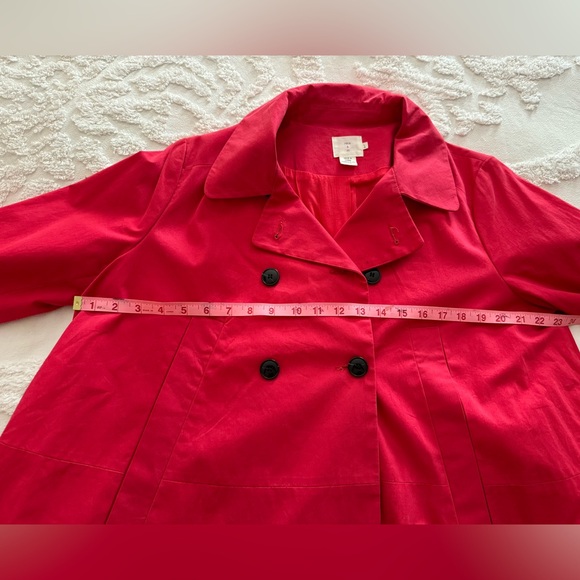 ALICE & UO MINT CONDITION COTTON SWING TRENCH SZ LARGE IN PEONY RED - Picture 6 of 8